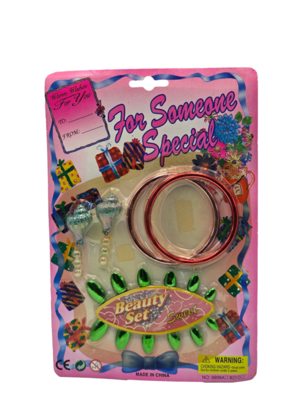 Title:
Vintage 1990s Children's Beauty Set Playset Gift Pack Earrings Bracelets